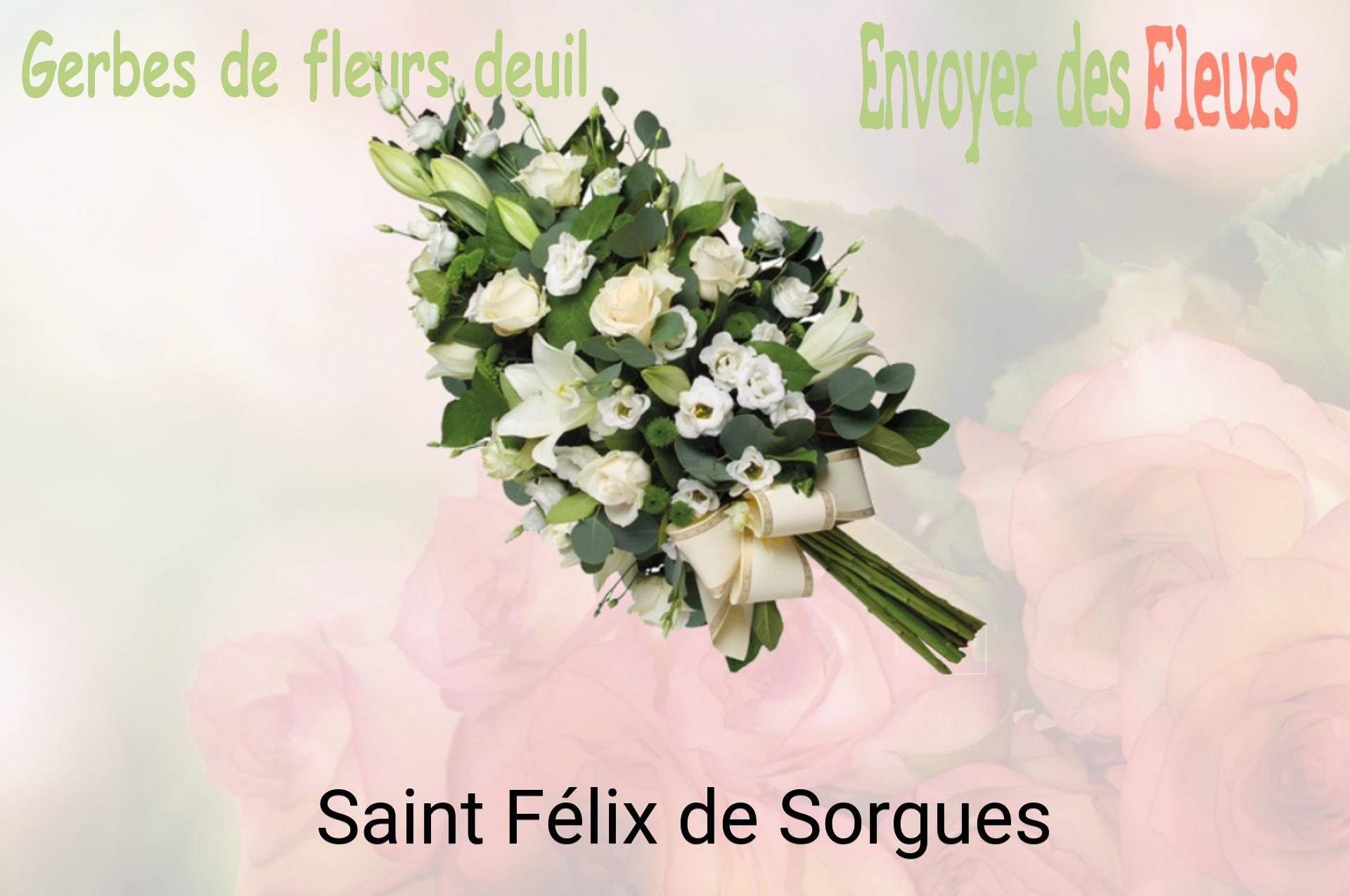 Gerbe de fleurs de deuil livrée à Saint-Félix-de-Sorgues